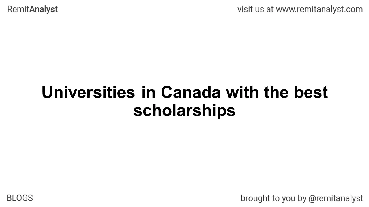 Universities in Canada with the best scholarships