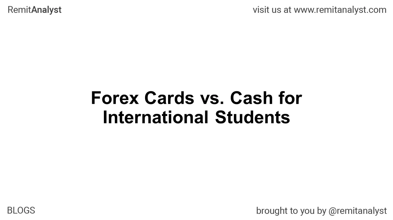 Forex Cards vs Cash for International Students