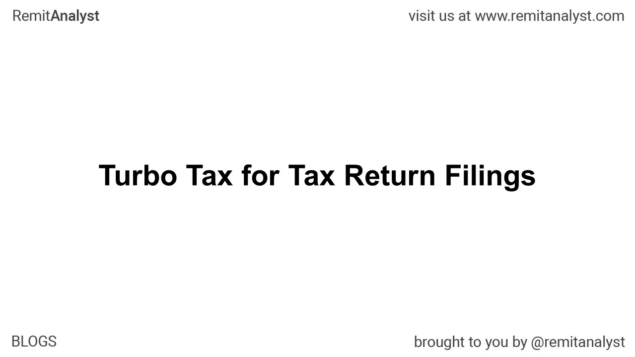 Turbo Tax for Tax Return Filings